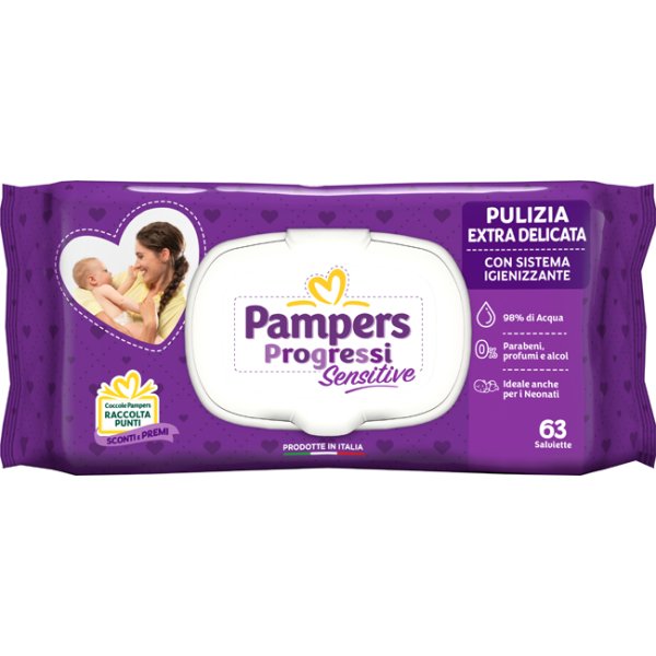 PAMPERS*SALV SENS RIC 63P