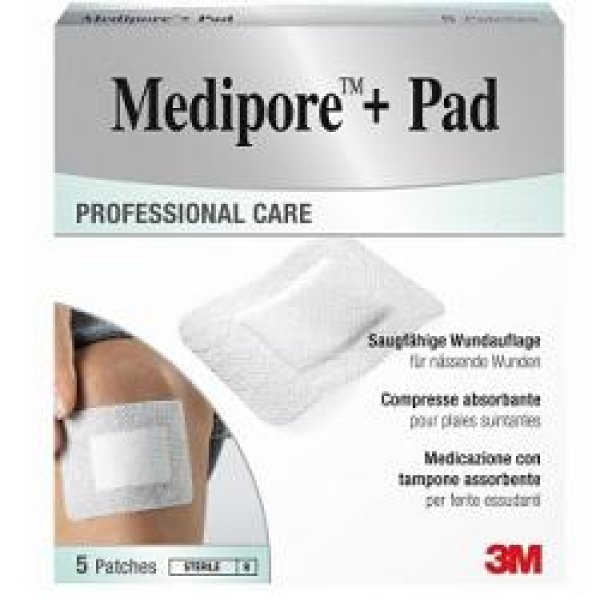 MEDIPORE+PAD MED 10X20CM 5PZ