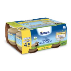 HUMANA OMOG MANZO BIO 4X80G