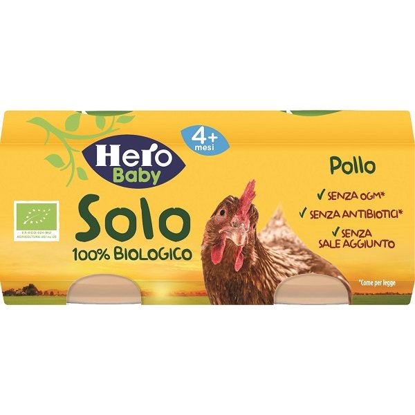 HERO B OMOG POLLO 2X80G