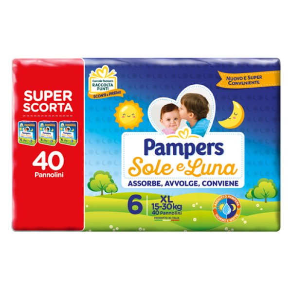 PAMPERS SOLE&LUNA TRIO XL 40PZ