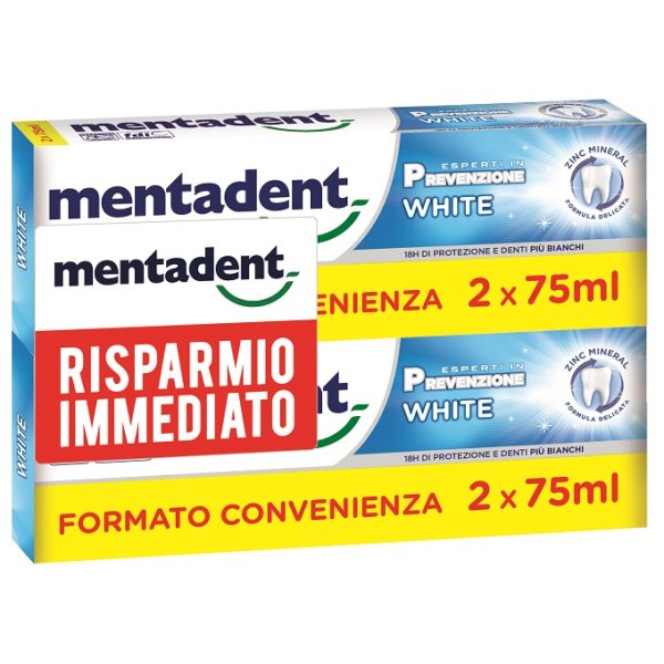 MENTADENT P WHITE BIT 2X75ML